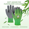 Kids Garden Gloves in Small Sizes for Ages 3 Years and Up Green Bamboo Panda