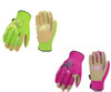Ladies Heavy Duty Faux Leather Thornproof Gardening Gloves Green or Pink
