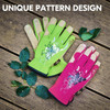 Ladies Heavy Duty Faux Leather Thornproof Gardening Gloves Green or Pink