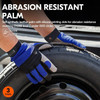 Work Gloves for Building, Mechanics Warehousing Faux Leather Palm Heavy Duty