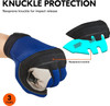 Work Gloves for Building, Mechanics Warehousing Faux Leather Palm Heavy Duty