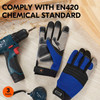 Work Gloves for Building, Mechanics Warehousing Faux Leather Palm Heavy Duty