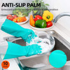 Reusable Household Gloves, Dishwashing Extra Thick, Long Sleeves Pack of 10