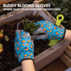 Kids Garden Gloves with Strong Synthetic Leather Palm Ages 3 - 9 Pink or Blue