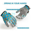 Kids Garden Gloves with Strong Synthetic Leather Palm Ages 3 - 9 Pink or Blue