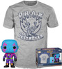 Funko POP Guardian of The Galaxy Vol. 3 Black Light Neon Drax and Cotton T-Shirt
