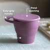 Tommee Tippee Collapsible Silicone Snack Pot with Spill-Proof Lid Pink