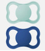 MAM AIR Latex Dummy Soother Twin Pack Blue and Green 6 Months + With Case