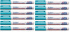 12 Pack of Artline Marker Pens for Fabrics Pastel Blue