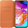 Original Samsung Wallet Cover for Galaxy A70 White / Orange