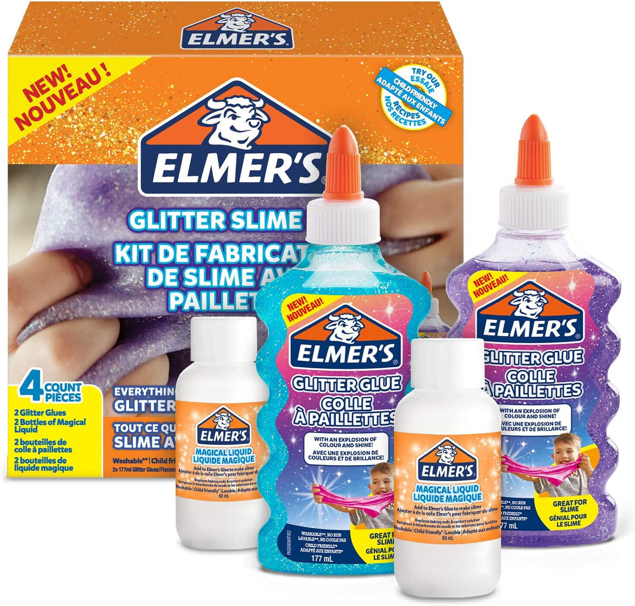 Elmer's Glue Slime Magical Liquid Solution 259 mL Bottle (Up to 4 Batches)