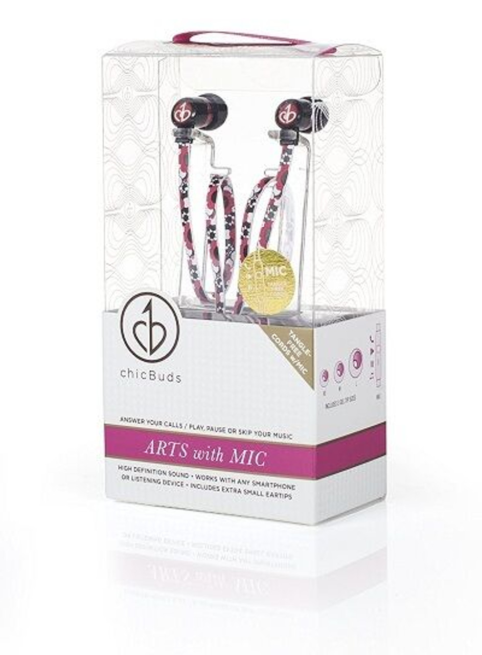 Chic Buds Flora In Ear Headphones with Microphone Tangle Free