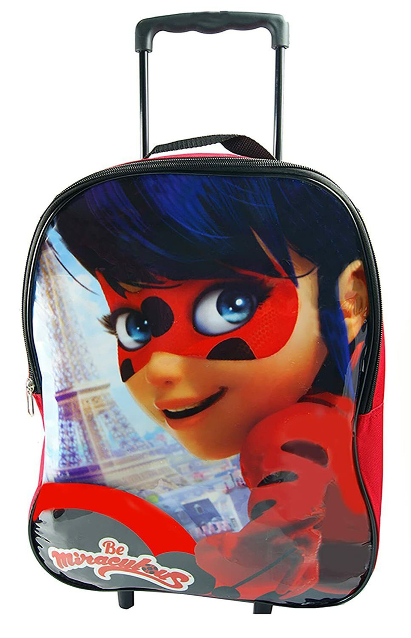 Miraculous ladybug backpack with sale wheels