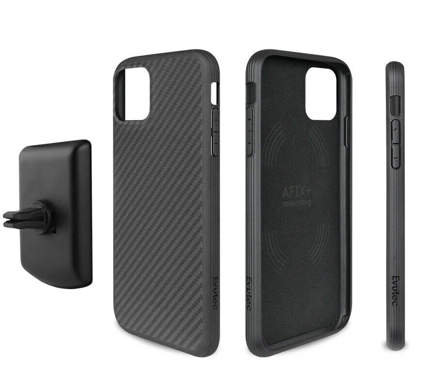 Evutec iPhone 11 PRO MAX Karbon Black Heavy Duty Case with