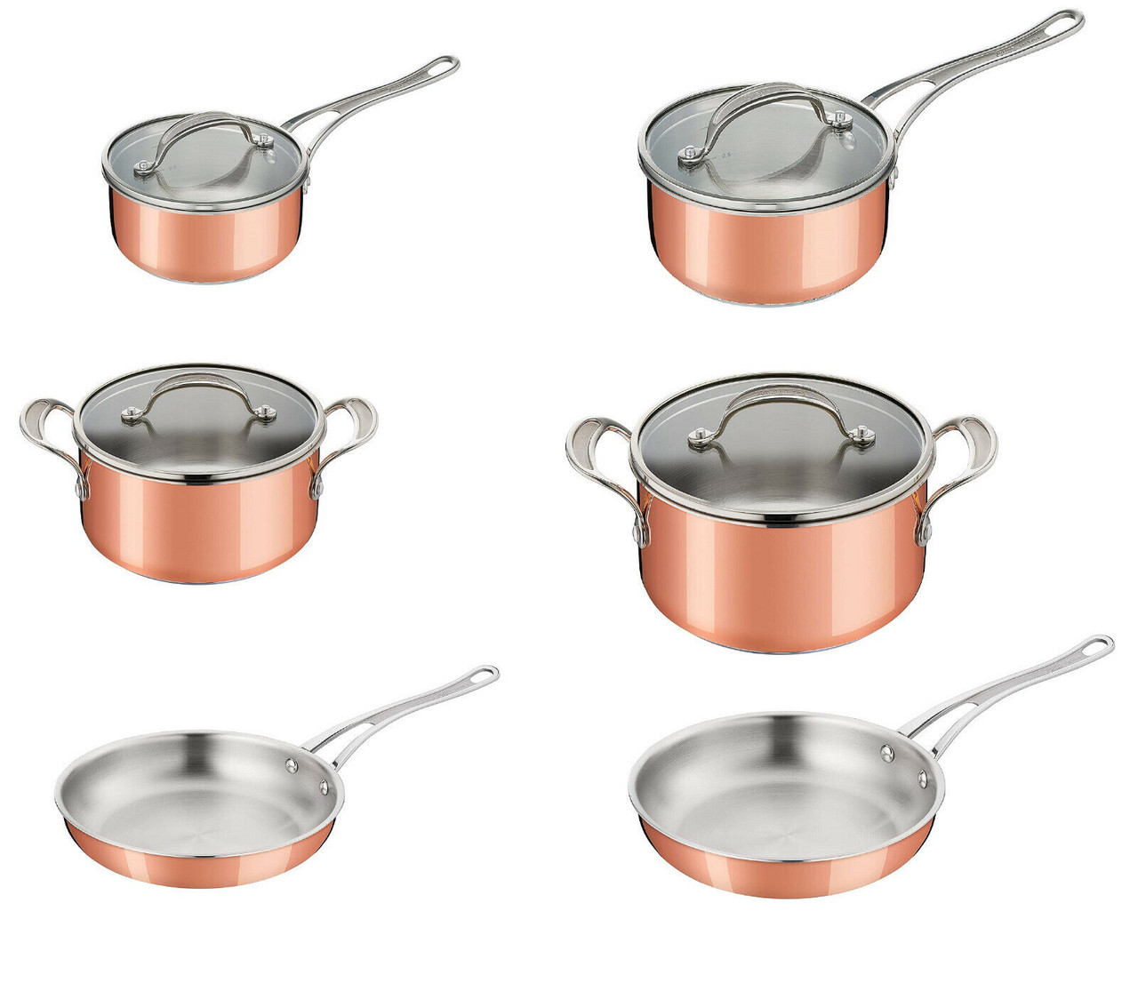 Tefal Jamie Oliver Premium Tri Ply Unlaquered Copper Induction Pan