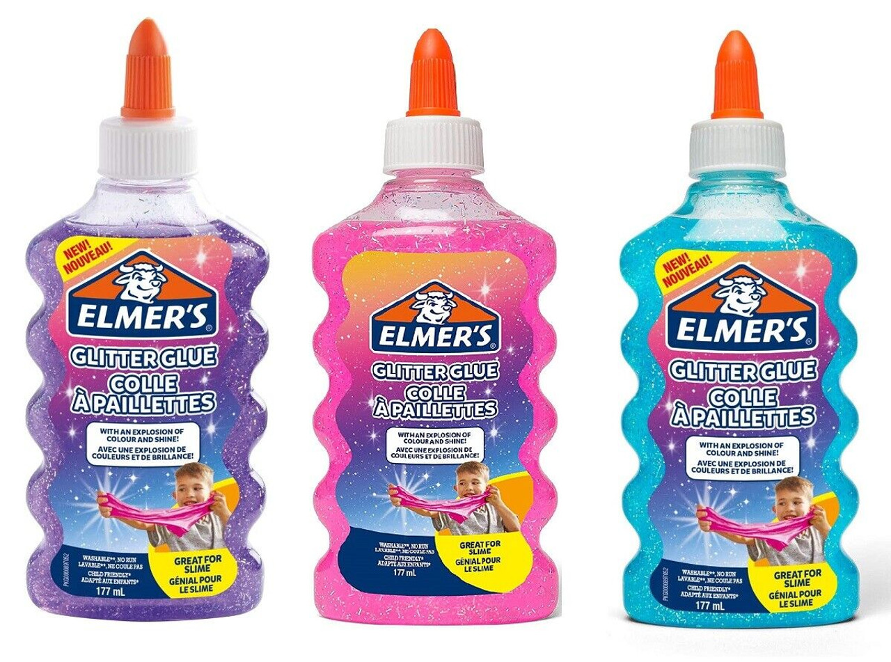 Elmers Glue white No-Run PVA School Glue Washable - Make slime