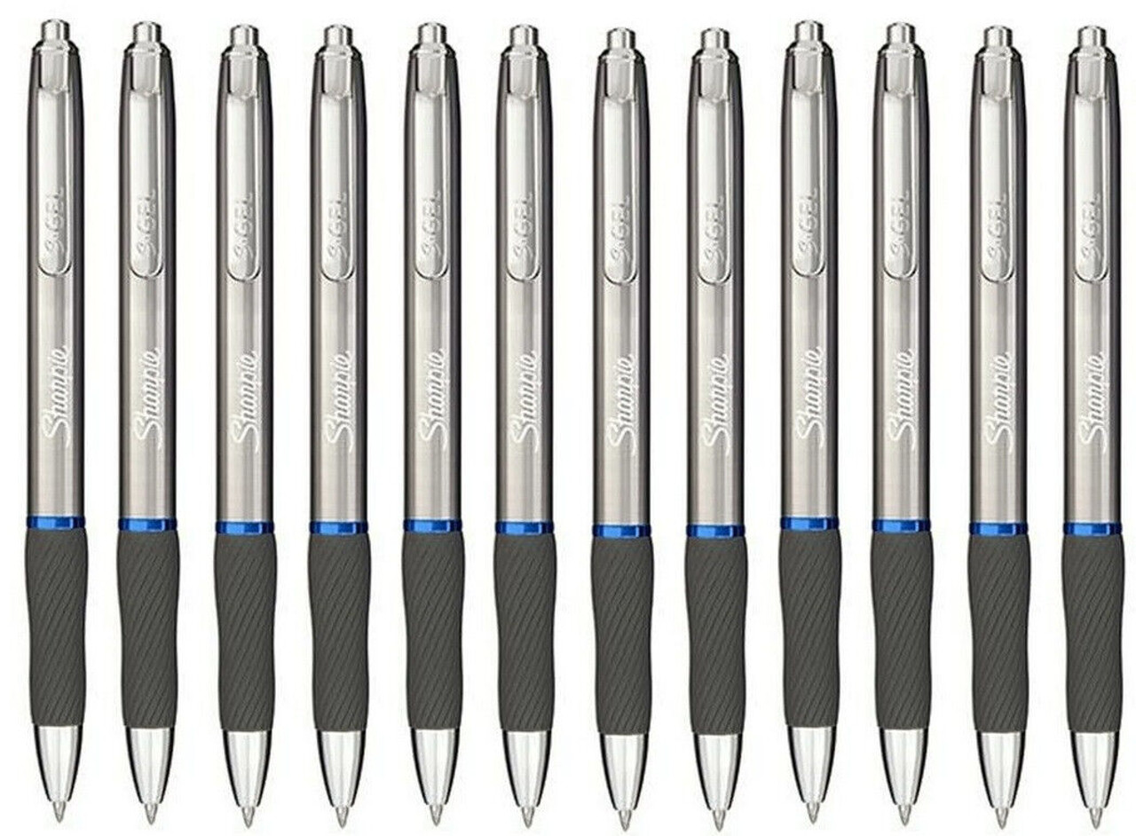 Sharpie S-Gel, Gel Pen with Blue Ink in Gun Metal Grey, 12 Pack - Big White  Rabbit.ie