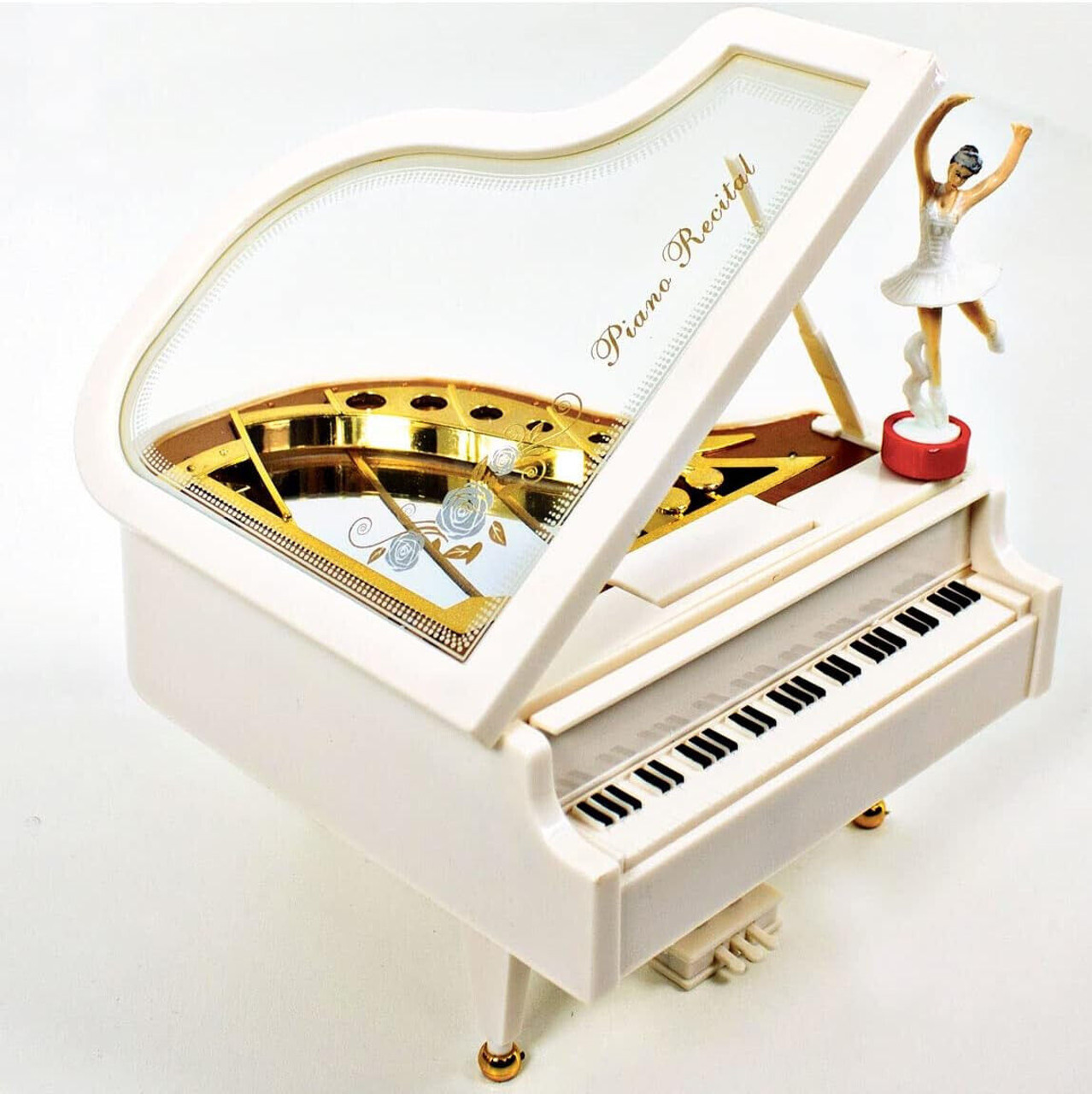 Antique Style Nostalgic Piano Music Box with Dancing Ballerina - Big White  Rabbit.ie