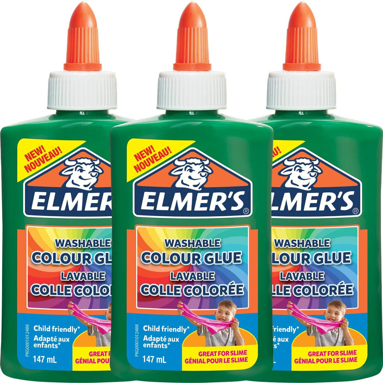 Elmer's Glue Slime Starter Kit with Clear PVA glue, Glitter Glue