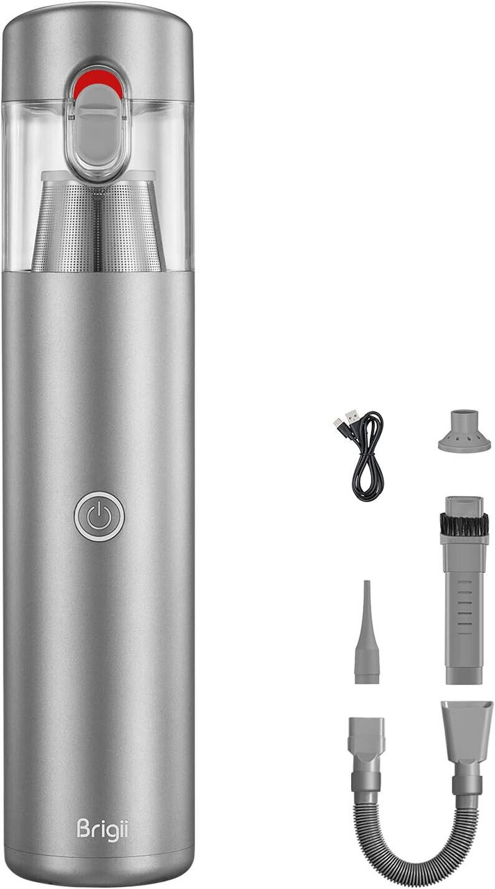 Brigii Mini Vacuum, Air Duster and Hand Pump 3 in 1, Cordless Handheld  Vacuum, USB Rechargeable, Easy to Clean Desktop, Keyboard, Drawer, Car  Interior