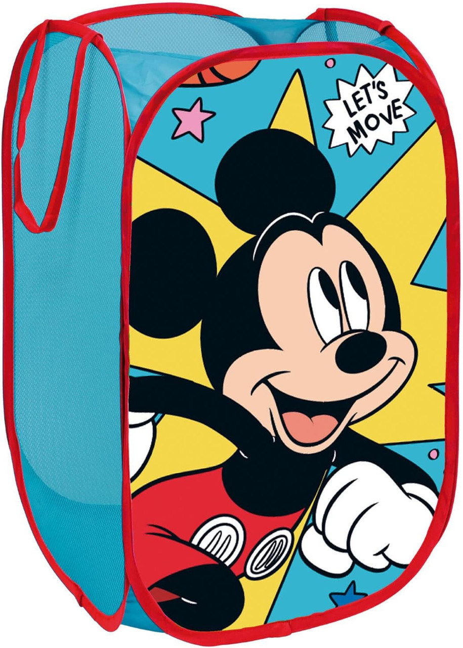 Mickey Mouse Square Pop Up Storage Basket Blue Let's Move Big