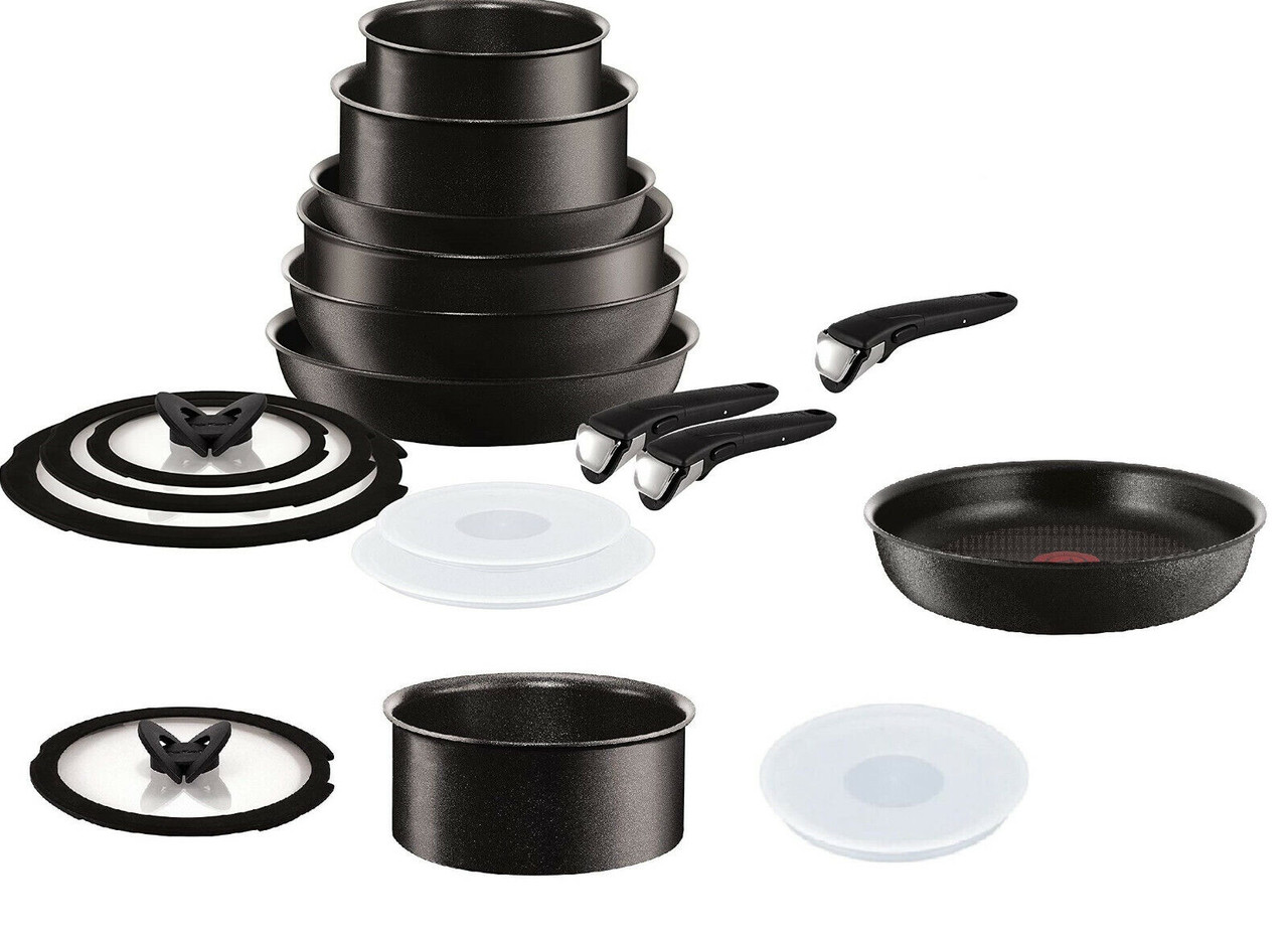 T-fal 14pc Ingenio Expertise Nonstick Cookware Set Black