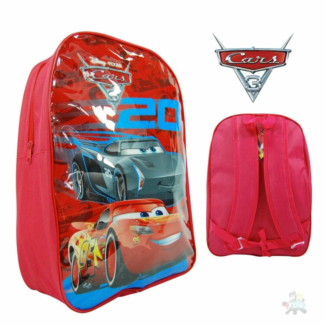 Disney Cars 3 Large Backpack Featuring Lightning McQueen and