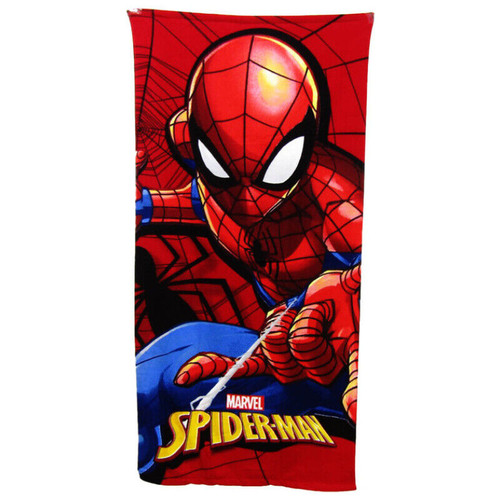 Spiderman 100% Polyester Microfibre Beach Towel 140cm X 70cm Red