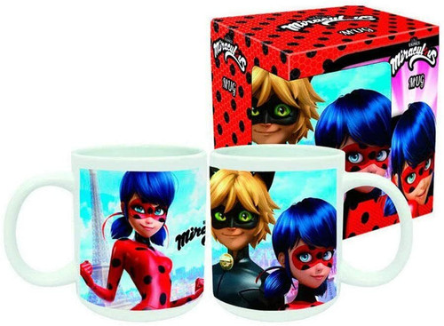 Miraculous Ladybug and Cat Noir Twin Image Medium Ceramic Mug in a Box
