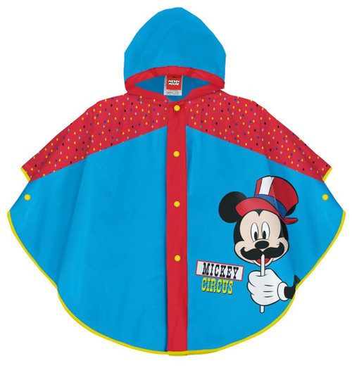 Disney Mickey Mouse Circus Rain Poncho for Boys Ages 3 -6