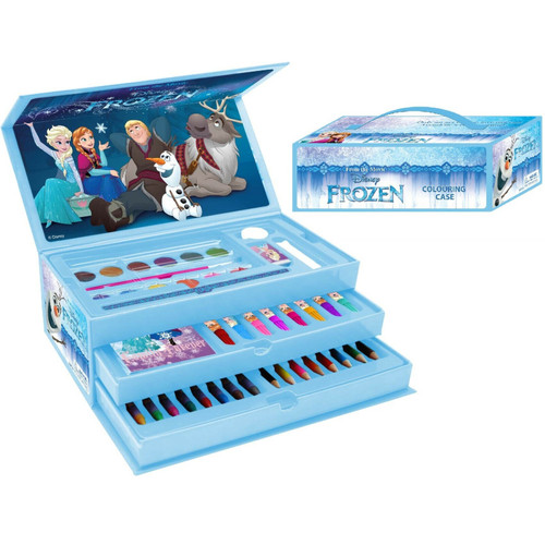 Disney Frozen 52 Piece Colouring Set with Case and Drawers