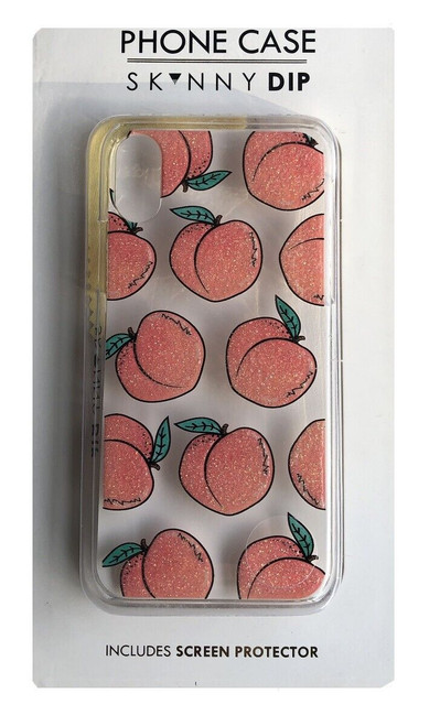 Skinny Dip Peaches Phone Case and Screen Protector for iPhone XS and X