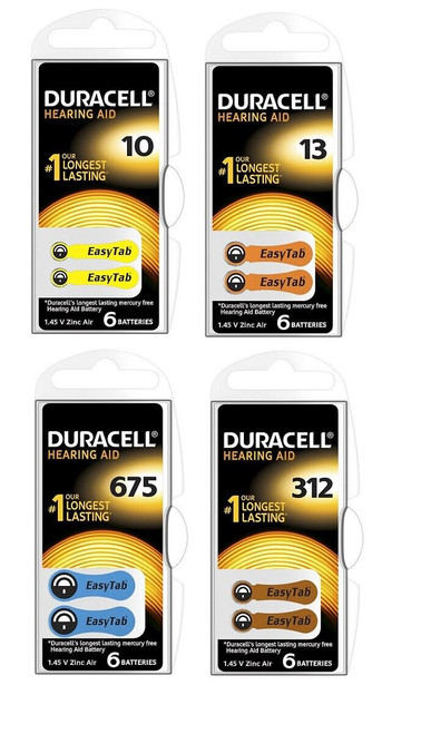 Duracell Activair Hearing Aid Batteries ALL SIZES EXP 2024