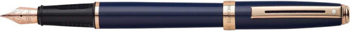 Sheaffer Prelude E0914353 Blue Lacquer Medium Fountain Pen with Rose Gold