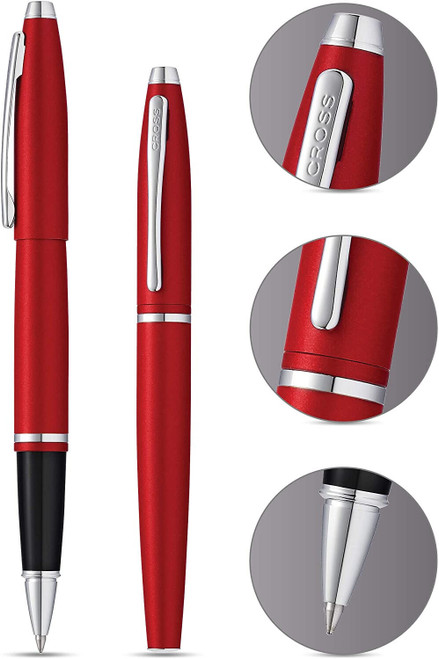 Cross AT0115-19 Calais Matte Metallic Crimson Rollerball Pen