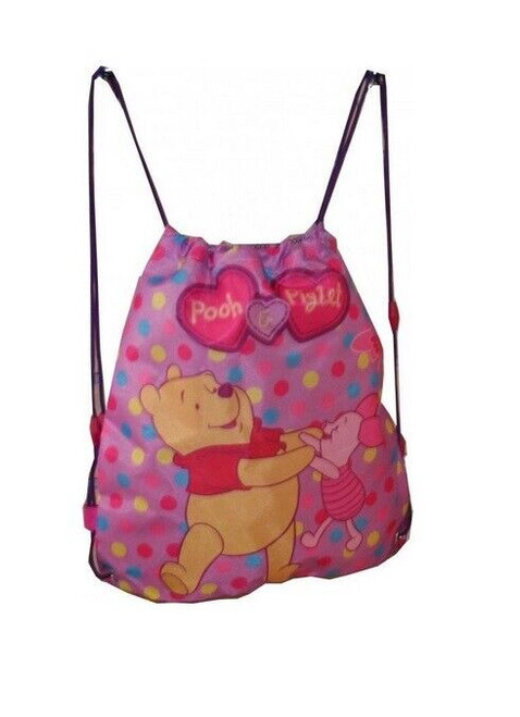 Winnie the Pooh Drawstring Gym Bag 14" X 13" (33cm X 36cm)