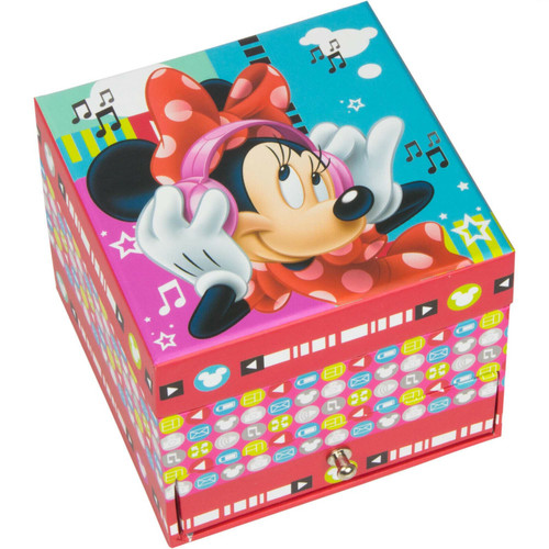 Disney Minnie Mouse Square Jewellery Box with Mirror and Drawer (Cardboard)