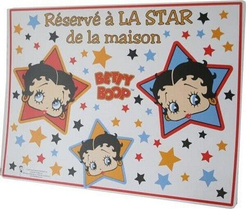Betty Boop set of Two Placemats with French Logo
