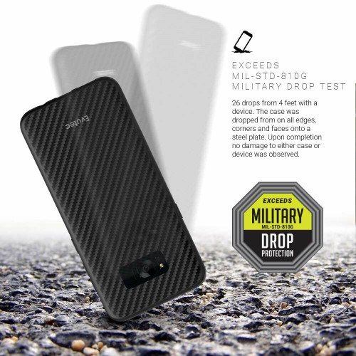 Evutec AER Series Scratch Resistant Karbon Black Case for Galaxy S8+