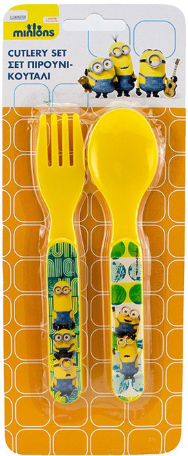 Minions Plastic Spoon and Fork Cutlery Set