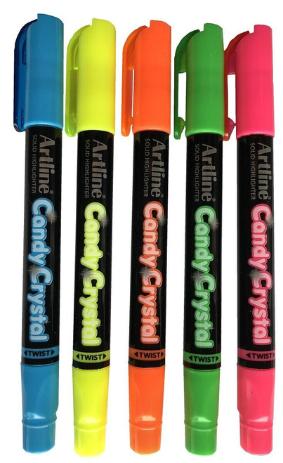 Artline Candy Crystals Solid Highlighter Pen 5 Pack