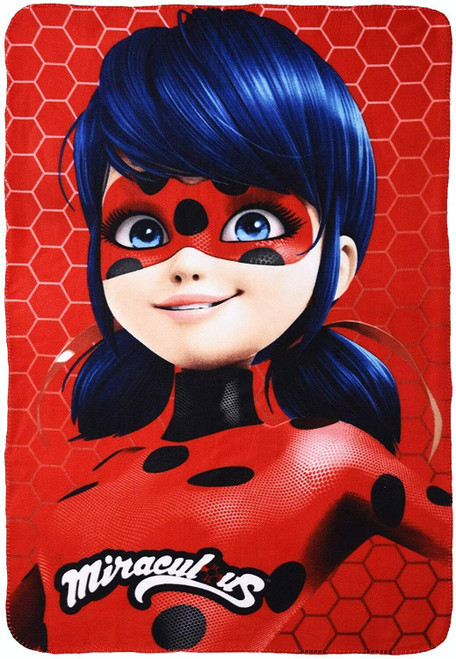 Miraculous Ladybug Fleece Blanket 140cm (55") X 100cm (39.5") Red