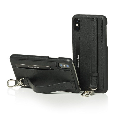 Mike Galeli Jesse Leather Back Case for iPhone 10 XS/ X Black