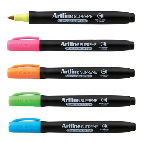 Artline Supreme Glows Under UV Light Permanent Marker Pen 1.0mm Tip