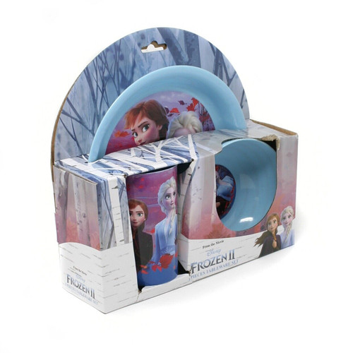 Disney Frozen II 3 Piece Meal Set with Plate, Bowl and Tumbler
