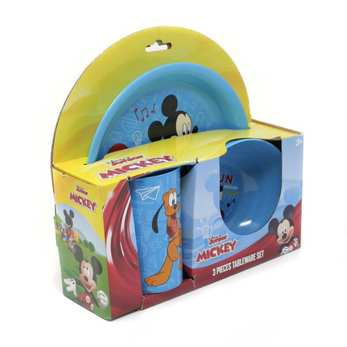 Disney Mickey Mouse 3 Piece Meal Set with Plate, Bowl and Tumbler