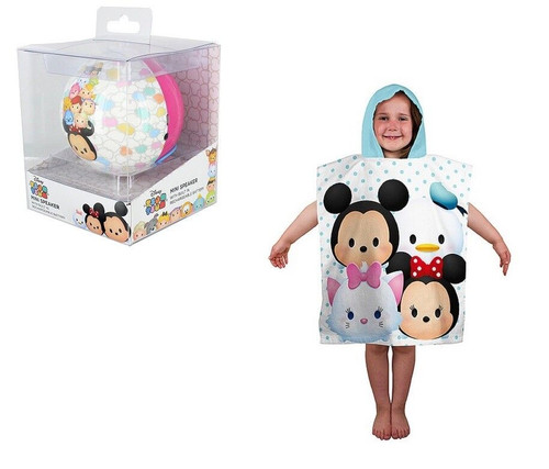 Disney Tsum Tsum Wired Mini Rechargeable Speaker and Towelling Poncho