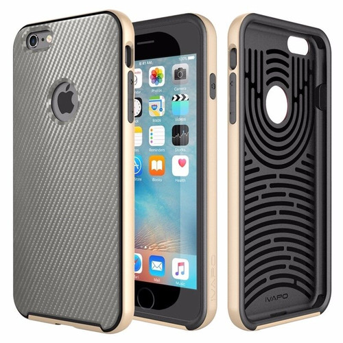 iVapo Protective Case for iPhone 6S Plus (5.5" Screen) Carbon Style Grey