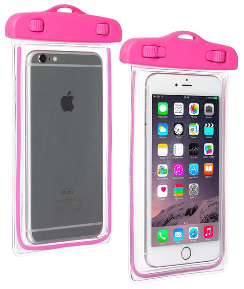 Caseit Universal IPX8 Rated Waterproof iPhone and Smartphone Pouch Pink