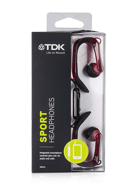 TDK T62143 SB40S Sports In Ear Headphones for Smartphone Red